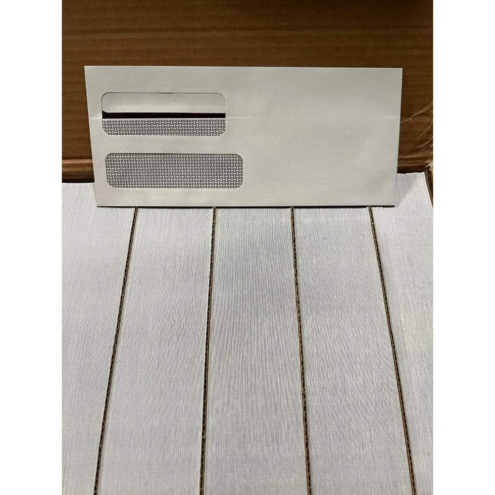 500 No. 9 Flip and Seal Double Window Security tint Envelopes - White